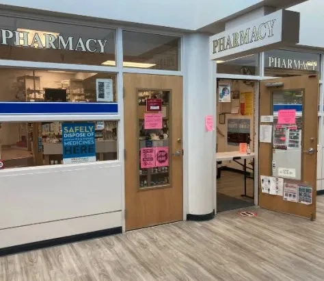 The Medical Pavilion Pharmacy counter inside the Medical Office Building at St. Louise Regional Hospital.